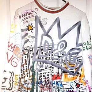 Dolce and Gabbana graffiti sweater